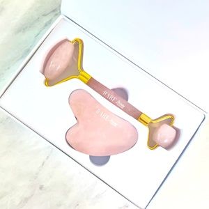 Rose quarts gua sha and roller set